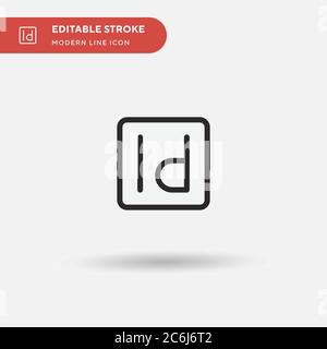 Indesign Simple vector icon. Illustration symbol design template for web mobile UI element. Perfect color modern pictogram on editable stroke. Indesig Stock Vector