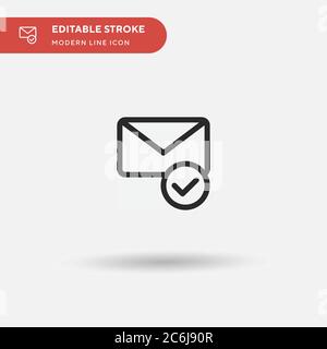 Mail Simple vector icon. Illustration symbol design template for web mobile UI element. Perfect color modern pictogram on editable stroke. Mail icons Stock Vector