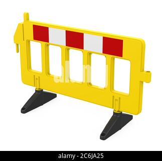 Plastic Traffic Barrier Isolated Stock Photo