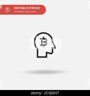 Cryptocurrency Simple vector icon. Illustration symbol design template for web mobile UI element. Perfect color modern pictogram on editable stroke. C Stock Vector