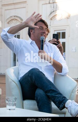 Caserta, Italy. 09th July, 2020. The leader of 'Italia Viva' Matteo Renzi arrives in Caserta to support the candidate Nicola Caputo in the next regional elections.He also speaks about his latest book 'La mossa del cavallo'. In the picture: Matteo Renzi (Photo by Gennaro Buco/Pacific Press/Sipa USA) Credit: Sipa USA/Alamy Live News Stock Photo