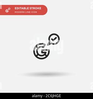 Google Simple vector icon. Illustration symbol design template for web mobile UI element. Perfect color modern pictogram on editable stroke. Google ic Stock Vector