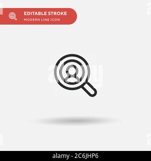 Human Resources Simple vector icon. Illustration symbol design template for web mobile UI element. Perfect color modern pictogram on editable stroke. Stock Vector