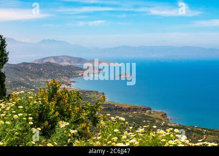 Premium Photo  View of mirabello bay, crete, greece. turquoise