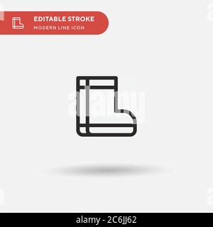 Rain Boots Simple vector icon. Illustration symbol design template for web mobile UI element. Perfect color modern pictogram on editable stroke. Rain Stock Vector