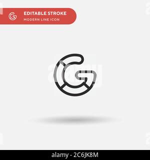 Google Simple vector icon. Illustration symbol design template for web mobile UI element. Perfect color modern pictogram on editable stroke. Google ic Stock Vector