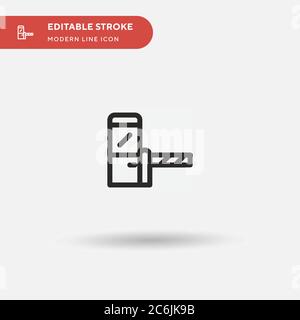 Parking Barrier Simple vector icon. Illustration symbol design template for web mobile UI element. Perfect color modern pictogram on editable stroke. Stock Vector