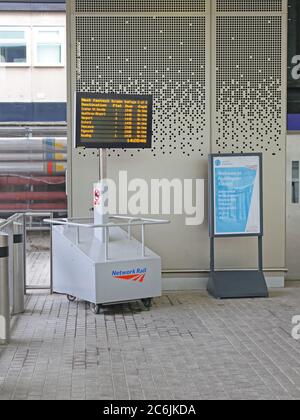 London, United Kingdom - January 17, 2013: Movable Digital Information Board Network Rail at Paddington Station in London, UK. Stock Photo