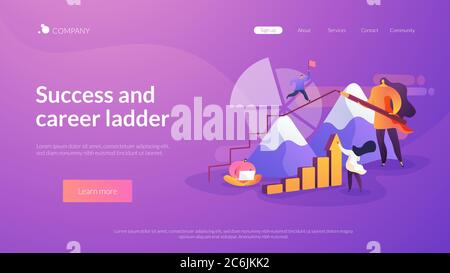 Business coaching landing page concept Stock Vector