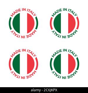 Made in Italy icon label design vector illustration for product and  business badge tag based on Italian red and green national flag Stock Vector  Image & Art - Alamy