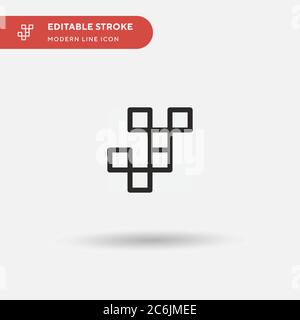 Shapes Simple vector icon. Illustration symbol design template for web mobile UI element. Perfect color modern pictogram on editable stroke. Shapes ic Stock Vector