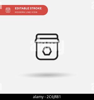 Honey Simple vector icon. Illustration symbol design template for web mobile UI element. Perfect color modern pictogram on editable stroke. Honey icons for your business project Stock Vector