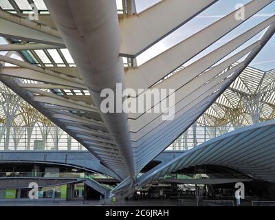 Railway station Oriente in Lisbon in Portugal Stock Photo