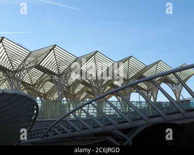 Railway station Oriente in Lisbon in Portugal Stock Photo