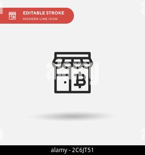 Store Simple vector icon. Illustration symbol design template for web mobile UI element. Perfect color modern pictogram on editable stroke. Store icons for your business project Stock Vector