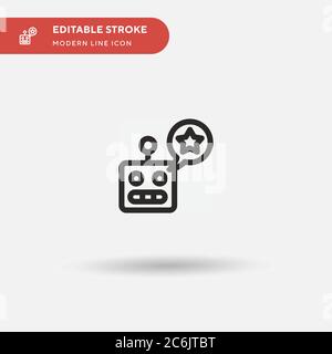 Robot Simple vector icon. Illustration symbol design template for web mobile UI element. Perfect color modern pictogram on editable stroke. Robot icons for your business project Stock Vector