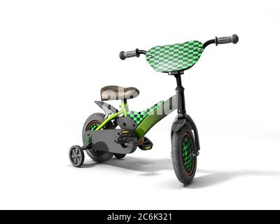 black kids bike on white background Stock Photo