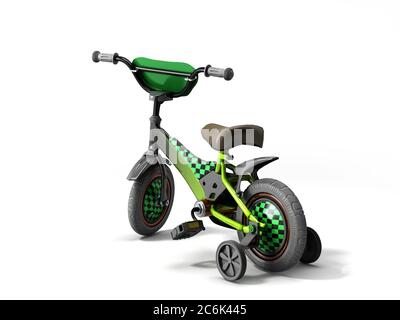black kids bike on white background Stock Photo