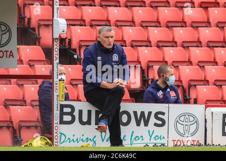 Blackburn Rovers Manager Tony Mowbray during the game Stock Photo