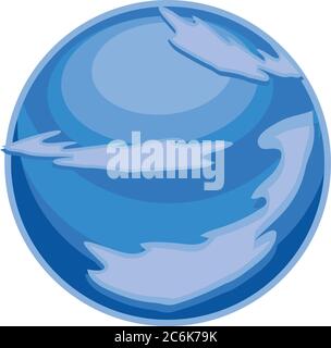 blue planet on white background vector illustration design Stock Vector