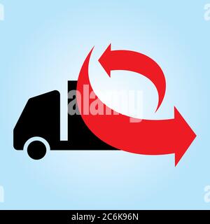 Very simplified vector graphic illustration for transport logo or icon related use. Stock Vector