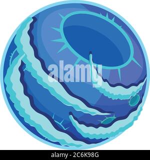 blue planet on white background vector illustration design Stock Vector