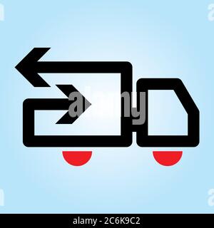 Very simplified vector graphic illustration for transport logo or icon related use. Stock Vector