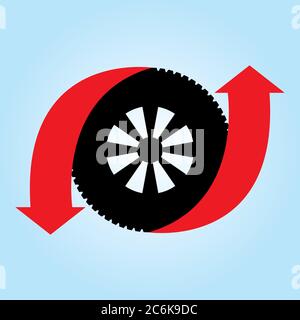 Very simplified vector graphic illustration for transport logo or icon related use. Stock Vector