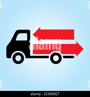 Very simplified vector graphic illustration for transport logo or icon related use. Stock Vector