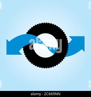 Very simplified vector graphic illustration for transport logo or icon related use. Stock Vector