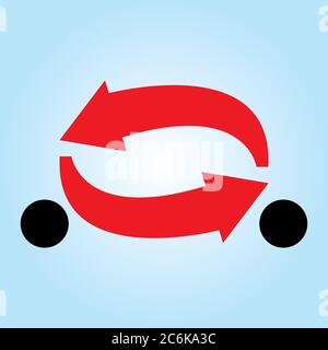 Very simplified vector graphic illustration for transport logo or icon related use. Stock Vector