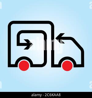 Very simplified vector graphic illustration for transport logo or icon related use. Stock Vector