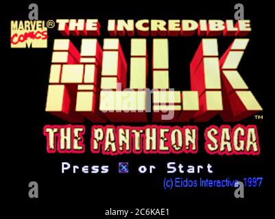 The Incredible Hulk Pantheon Saga - Sony Playstation 1 PS1 PSX ...