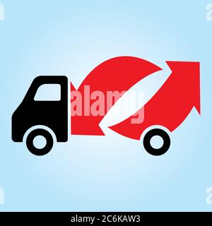 Very simplified vector graphic illustration for transport logo or icon related use. Stock Vector