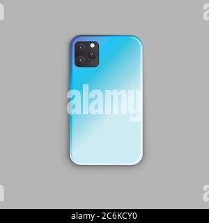 Beautiful blue gradient print design for smartphone case Stock Vector