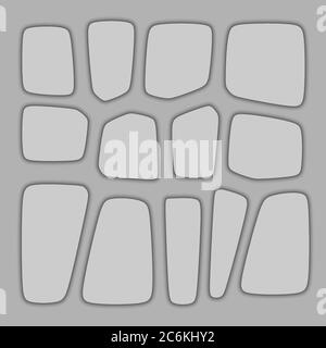 Abstract Gray Cracked Paper Cut Background Stock Vector