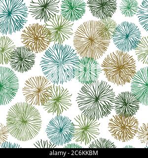Seamless pattern with abstract floral structures and elements. Vector illustration. Stock Vector