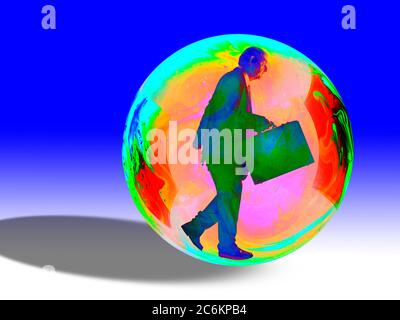 Isolation, conceptual image. Stock Photo