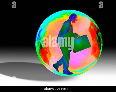 Isolation, conceptual image. Stock Photo