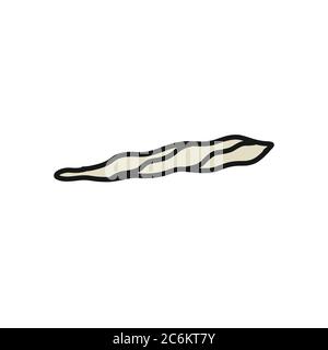 joint cannabis cigarette doodle icon, vector color illustration Stock Vector