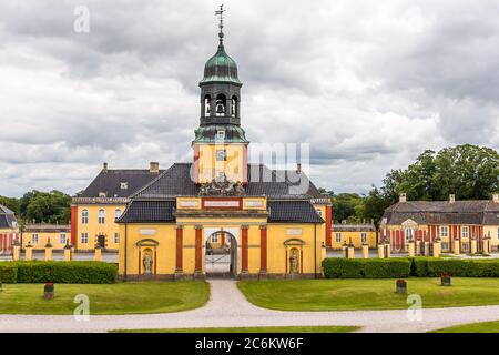 Ledreborg is a palatial mansion with a beautiful garden where coserts often take place, Lejre, Denmark, July 9, 2020 Stock Photo