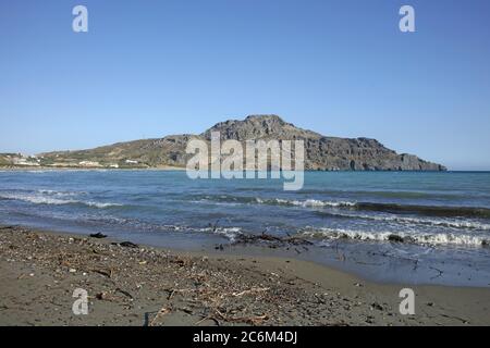 Plakias beach june 2020 creta island covid-19 season background high quality print Stock Photo