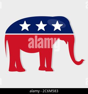 republican party symbol isolated vector illustration Stock Vector