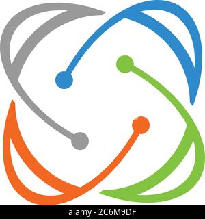 Circuit line link Stock Vector
