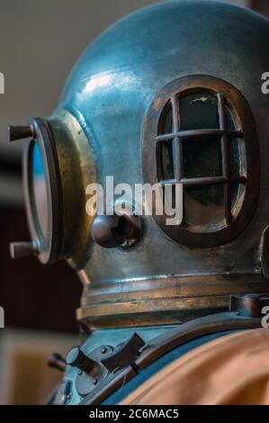 Old diving mask close up photography Stock Photo