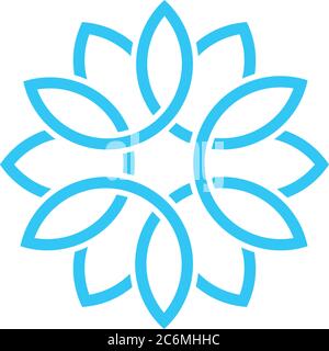 Abstract infinity leaf and flower Stock Vector