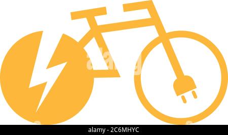 Bicycle energy with power healthy Stock Vector