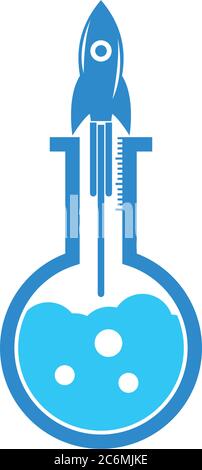 Rocket launch laboratory Stock Vector
