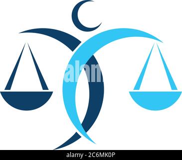 People with justice scale Stock Vector