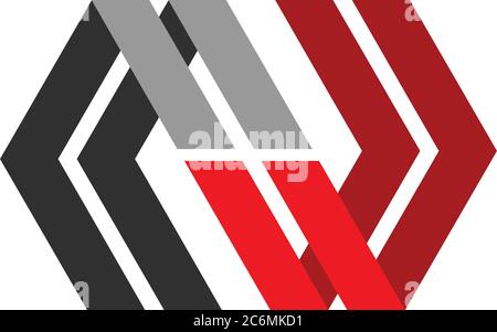 Abstract hexagonal stripes Stock Vector